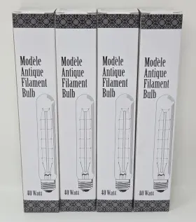 Modele Don204 New Set Of 4 Mod Le Antique Filament Bulbs - 40 Watt 130 Volt Model