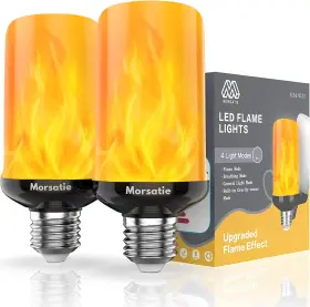 635411850892 MORSATIE Flame Led Light Bulbs Flickering