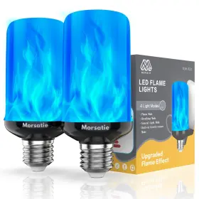MSFLBB2-BLUE MORSATIE Flame Led Light Bulbs Flickering Upsid