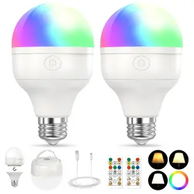 Y001 MUIUTA Usb Rechargeable Led Bulb Remote Control Brigh