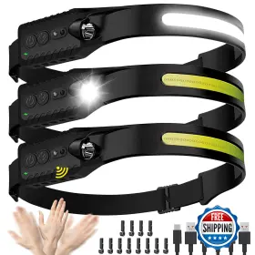 B0DDC9DZTF NESSCIERA Headlamp Rechargeable Led Head Lamp Beam