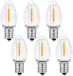 NET-C7LED-C6PCS NETEHA Pack Led Christmas Light Bulb Base Wa