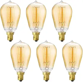 ZF4TB-A19D60W27-XX NEW ORANGE HEART Edison Light Bulbs Pack