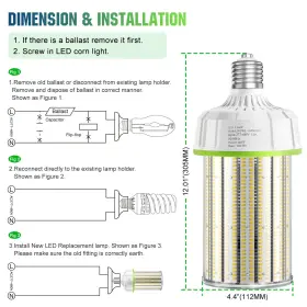 NGWL-160W NGTLIGHT Led Corn Light Bulbs High Bay Fixtures #2