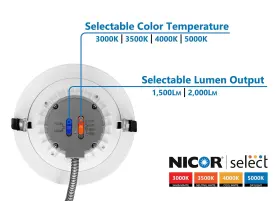 CLR82SWRVS9WH NICOR Lighting Selectable Cct Downlight #3