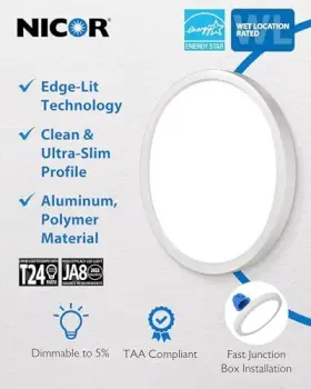 767706190656 NICOR Lighting Dse Round Selectable Led Mount #3