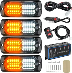 TL-201 NILIGHT Led Strobe Lights Sync Feature Amber Emergency