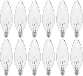 320102-40 WHITE Candelabra Bulbs Dimmable