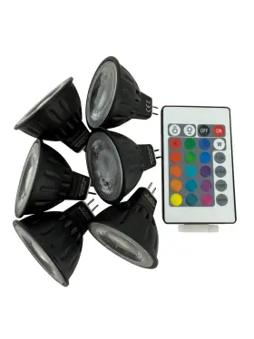 LED-5MR16-RGB3K-6PK-1R NORMAN LAMPS Remote Pack