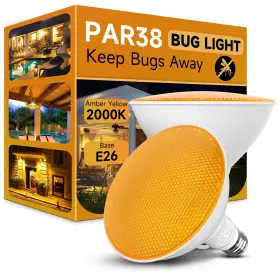 120VPAR3807W15E26 NOUSCAN Led Bug Outside Amber Flood Light