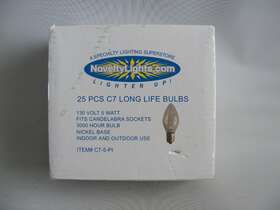 C7-5-PI NOVELTY LIGHTS Candelabra Base Light Bulbs