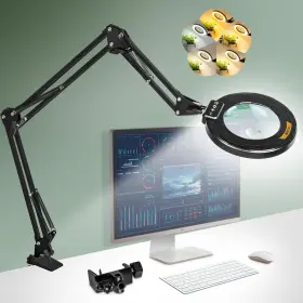 B0DZXBFZHJ NUEYIO Ultra Swing Arm Magnifying Glass Light