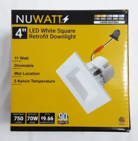 NW-SQ-C4-11W-5CCT-WH NUWATT Box Led Square Retrofit