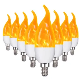 E12-LED OHLGT Flame Candelabra Light Bulb Whi
