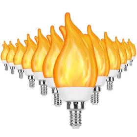 E12-FLAME-BULB-12P-NEW OHLGT Bulbs Pack Led Candelabra