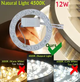 768492393320 OLYMSTAR Led Flush Mount Ceiling Fan Light Kit #2