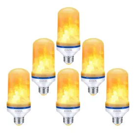 681013076109 OMK Christmas Flame Effect Light Led Pack Fire