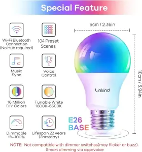 LS01017116 ONESTOP-STORES Smart Light Bulb Alexa Google Led #2