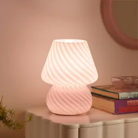 B0CJ4Q4PZQ ONEWISH Mushroom Lamp Bedside Table Striped Glass B0CJ4Q4PZQ ONEWISH Mushroom Lamp Bedside Table Striped Glass