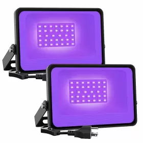 753318000247 ONFORU Pack Led Blacklight Flood Light Plug Wa