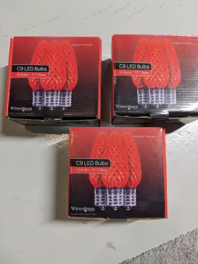 72-648 OPTICORE Led Amber Faceted Light Bulbs Base #2