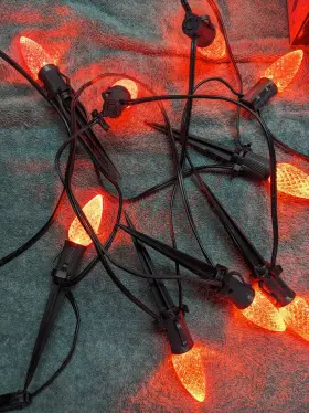 72-648 OPTICORE Led Amber Faceted Light Bulbs Base