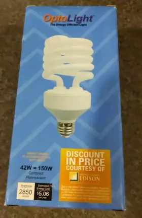 OP-R4-42W OPTOLIGHT Fluorescent Light Bulb Energy