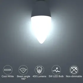 973675450569 ORALUCE Led Candelabra Light Bulbs Chandel #3
