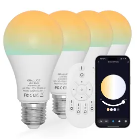 SG.A19.9W ORALUCE Led Remote Control Light Bulbs Dimmable