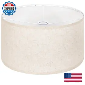 B0F2J2K34L OUTON Drum Lamp Shade Floor Table