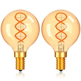 Padmo Ludaz Mp-g50-e12-rgs2 Dimmable G16.5 Amber Light Bulbs 25 Watt Equal 3w Candelabra Edison Screw Bas