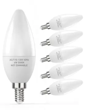 PABB054CW6 PARTPHONER Led Light Bulbs Candelabra Dimma
