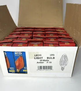 L8133 PERMALITE Pack Watts Volts Decorator Bulbs Amber