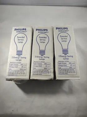 Philips 046677150006 - 75w 120v 2700k Frosted A19 Base Light Bulb 3 Pack 6 Bulbs