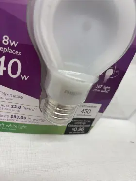 046677433123 PHILIPS Slimstyle Dimmable Led Light Bulb Box #2