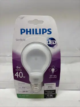 046677433123 PHILIPS Slimstyle Dimmable Led Light Bulb Box