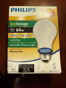 046677457372 PHILIPS Phillips Ecovantage Bulbs Dimmable