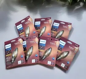 1004-856-073 PHILIPS Led Light Bulb Dimmable Candelabra Amber