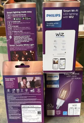 3.8BA11 PHILIPS Led Candelabra Bulb Smart Wi Fi Bluetooth