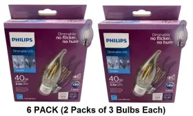 550277 PHILIPS Base Led Light Bulbs Pack