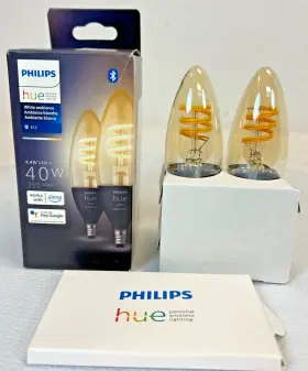 577080 PHILIPS Hue Ambiance Filament Led Smart Candle Bulb