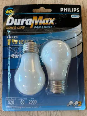 811969 PHILIPS Duramax Base Fan Garage Light Bulbs Pack