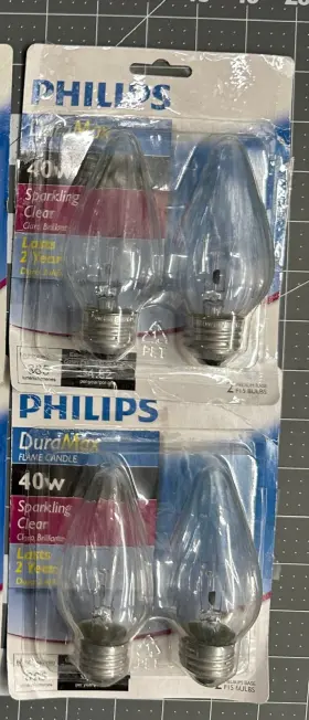 814208 PHILIPS Nos Pack Duramax Med Base Light Flame Candle