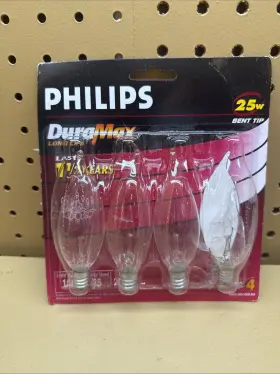 BC25BA9C-CL-LL PHILIPS Duramax Bent Tip Candelabra Base Bulbs