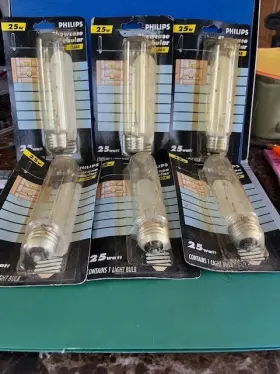 BC25T10 PHILIPS Nos Showcase Tubular Base Glass Artwork
