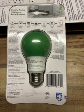 BC8A19-LED-GREEN-ND PHILIPS Light Bulb Equiv Base #2
