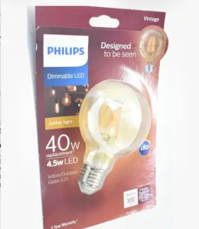 573963 PHILIPS LED Dimmable Amber Filament Bulb