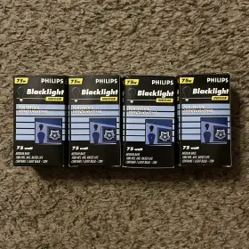 Philips Lighting Co 415323 Set Of 4 New 75 Watt Blacklight Indoor Light Bulb Black In Box