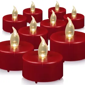 B0CB7Y2CM1 PILLOBOX Flameless Led Tea Lights Candles Battery
