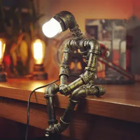 B082W9JTFQ PIPRE Creative Iron Robot Table Lamp Water Pipe